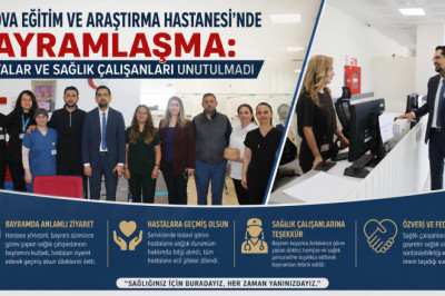 Yalova Eğitim ve Araştırma Hastanesi’nde Bayramlaşma: Hastalar ve Sağlık Çalışanları Unutulmadı
