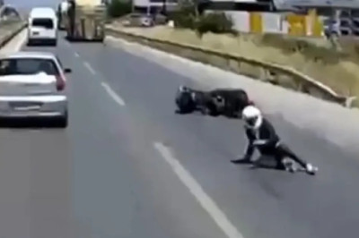 Yalova yolunda motosiklet kazası! Faciaya ramak kaldı