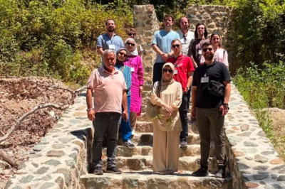 Teşvikiye'deki tarihi su kemerlerini inceledi
