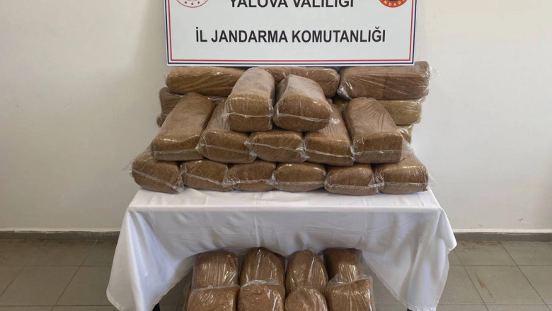 Yalova'da 160 kilogram bandrolsüz tütün ele geçirildi