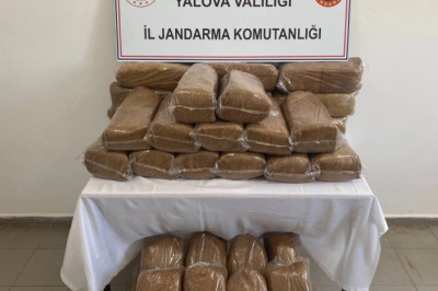 Yalova'da 160 kilogram bandrolsüz tütün ele geçirildi