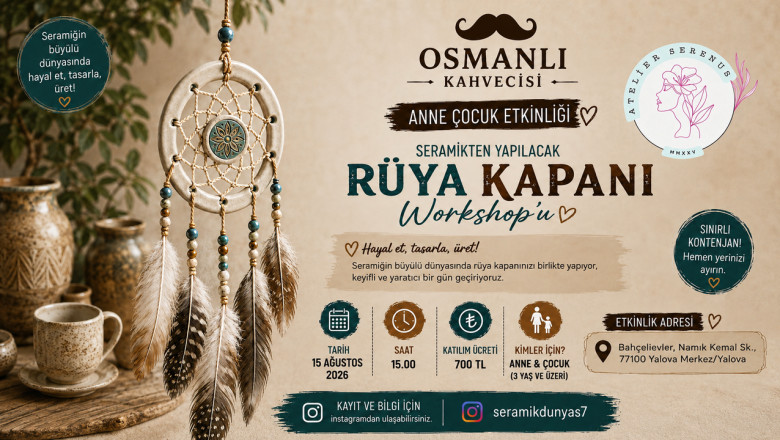 Yalova’da Anne-Çocuk Seramik Workshopu Düzenleniyor