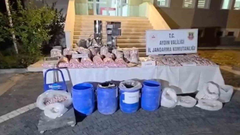 Didim'de dev uyuşturucu operasyonu: 1 milyon 210 bin hap ele geçirildi