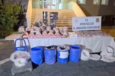 Didim'de dev uyuşturucu operasyonu: 1 milyon 210 bin hap ele geçirildi