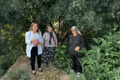 BATTAL’DAN KAZIMİYE’DE KADIN ÇİFTÇİYE ZİYARET
