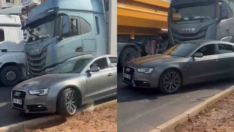 Mersin'de Tır ile Otomobil Arasında Yol Tartışması: Cam Kırma ve Kaçma