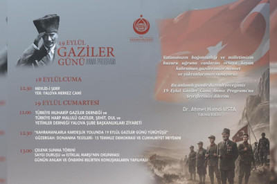 Yalova’da Gaziler Günü Programı Açıklandı