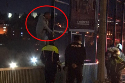 Haliç Köprüsü’nde intihar girişiminde bulunan şahıs 2 saatte ikna edildi