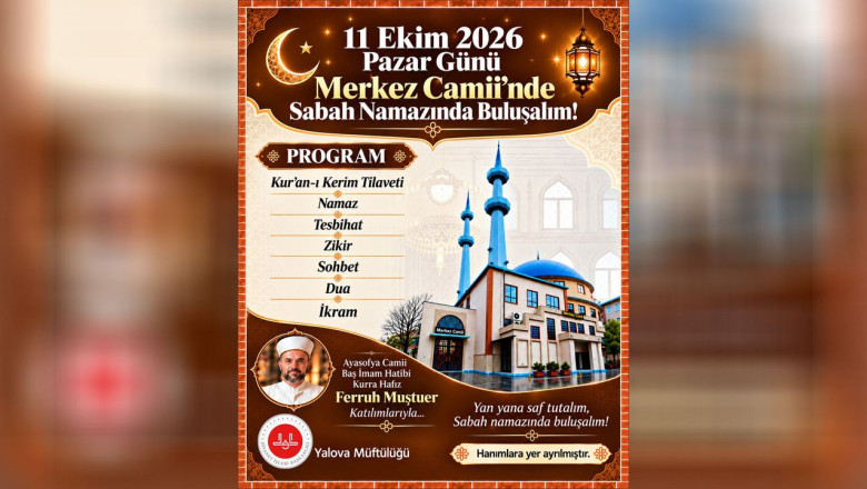 Yalova Merkez Camii’nde Sabah Namazı Buluşması