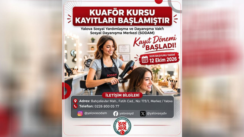 Yalova SODAM’da Kuaförlük Kursu Başlıyor